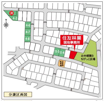 The entire compartment Figure. Distribution building is attractive to some leeway, such as north and south both sides 6m road