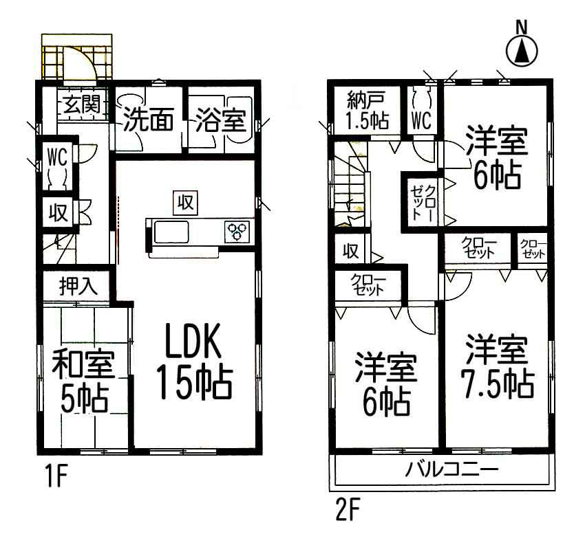 Floor plan. 19.9 million yen, 4LDK+S, Land area 147.34 sq m , Building area 97.2 sq m