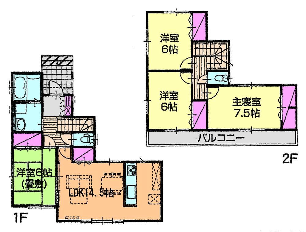 Floor plan. (4 Building), Price 21,400,000 yen, 4LDK, Land area 170.61 sq m , Building area 96.88 sq m