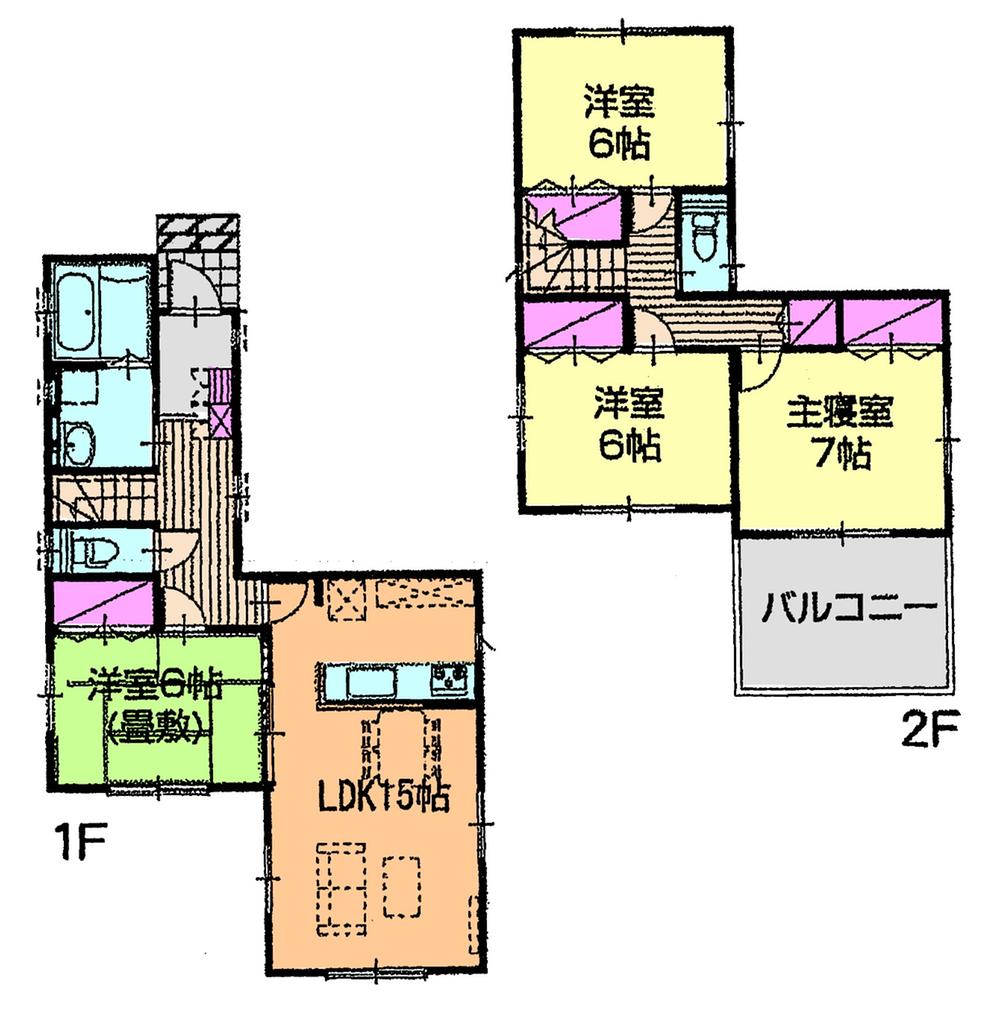 Floor plan. (7 Building), Price 20.4 million yen, 4LDK, Land area 182.54 sq m , Building area 98.95 sq m