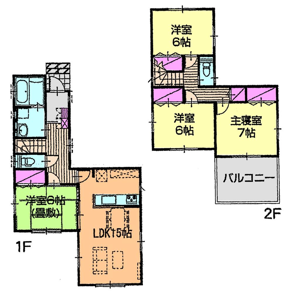 Floor plan. (7 Building), Price 20.4 million yen, 4LDK, Land area 182.54 sq m , Building area 98.95 sq m