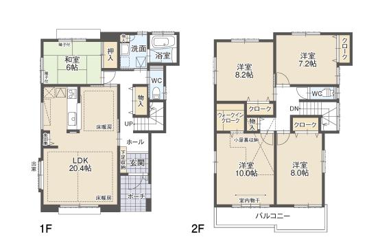 Floor plan. (C Building), Price 33,800,000 yen, 5LDK, Land area 150.93 sq m , Building area 142.1 sq m