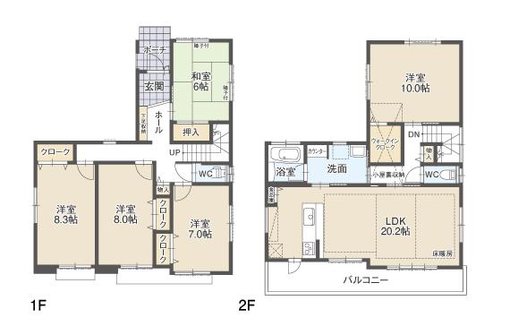 Floor plan. (G Building), Price 30,300,000 yen, 5LDK, Land area 150.33 sq m , Building area 141.75 sq m