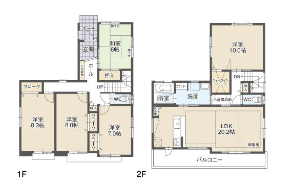 Floor plan. (G Building), Price 30,300,000 yen, 5LDK, Land area 150.33 sq m , Building area 141.75 sq m
