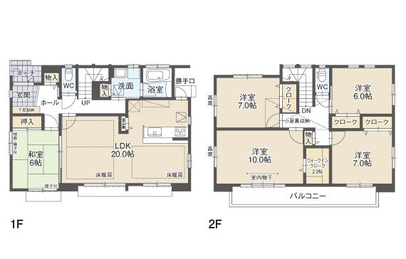 Floor plan. (D Building), Price 29,800,000 yen, 5LDK, Land area 171.47 sq m , Building area 133.02 sq m