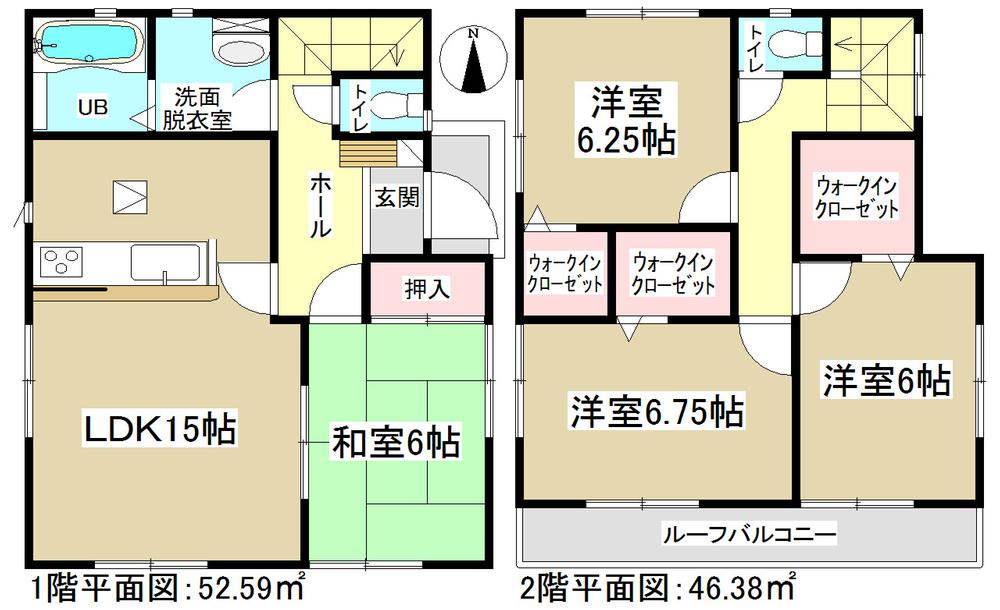 Floor plan. (3 Building), Price 21.3 million yen, 4LDK, Land area 180.02 sq m , Building area 98.97 sq m