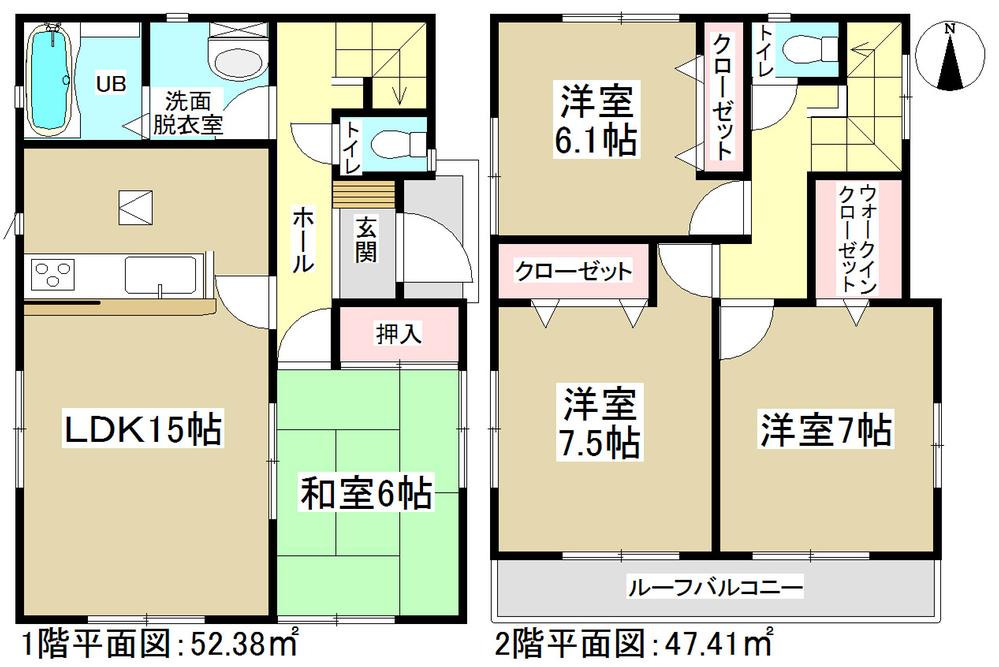 Floor plan. (6 Building), Price 21.3 million yen, 4LDK, Land area 180.52 sq m , Building area 99.79 sq m