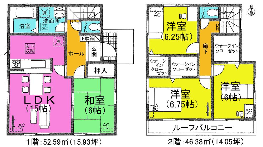 Floor plan. (3 Building), Price 21.3 million yen, 4LDK+S, Land area 180.02 sq m , Building area 98.97 sq m