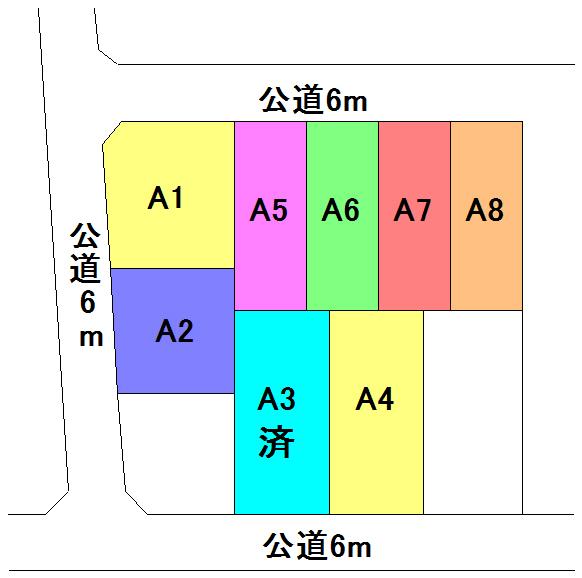 Compartment figure. Land price 9 million yen, View from the land area 146.74 sq m site