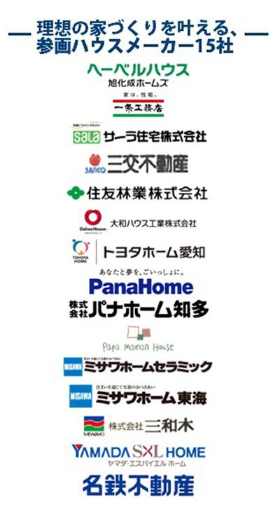 House Studio 15 companies to contest "The 2nd housing Festival". You can visit a number of model house (some already-sale) / Participation House Studio logo List