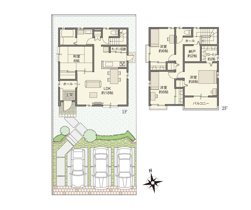 Floor plan. (D section), Price 38,800,000 yen, 4LDK+S, Land area 172.74 sq m , Building area 118.43 sq m
