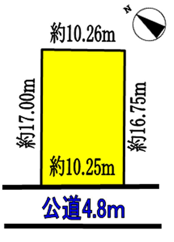 Compartment figure. Land price 15.5 million yen, Land area 172.98 sq m 52.32 square meters of shaping land