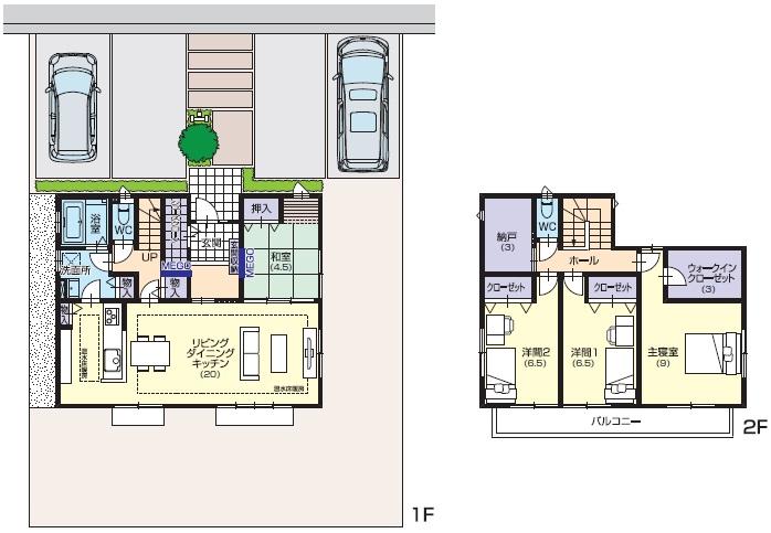 Floor plan. (11-4 No. land MJ-WOOD), Price 38,500,000 yen, 4LDK+2S, Land area 219.1 sq m , Building area 122.57 sq m