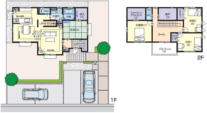 Floor plan. (11-10 No. land MJ-Wood), Price 41,200,000 yen, 4LDK+2S, Land area 224.8 sq m , Building area 125.05 sq m