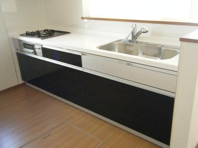 Same specifications photo (kitchen).  ☆ System kitchen ☆ Three-necked stove ☆   ※ In fact the different