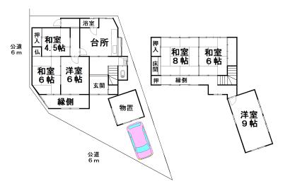Floor plan. 9.9 million yen, 6DK, Land area 118.3 sq m , Building area 124.29 sq m