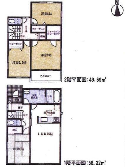 Floor plan. Price 19,800,000 yen, 4LDK, Land area 136.5 sq m , Building area 106.01 sq m