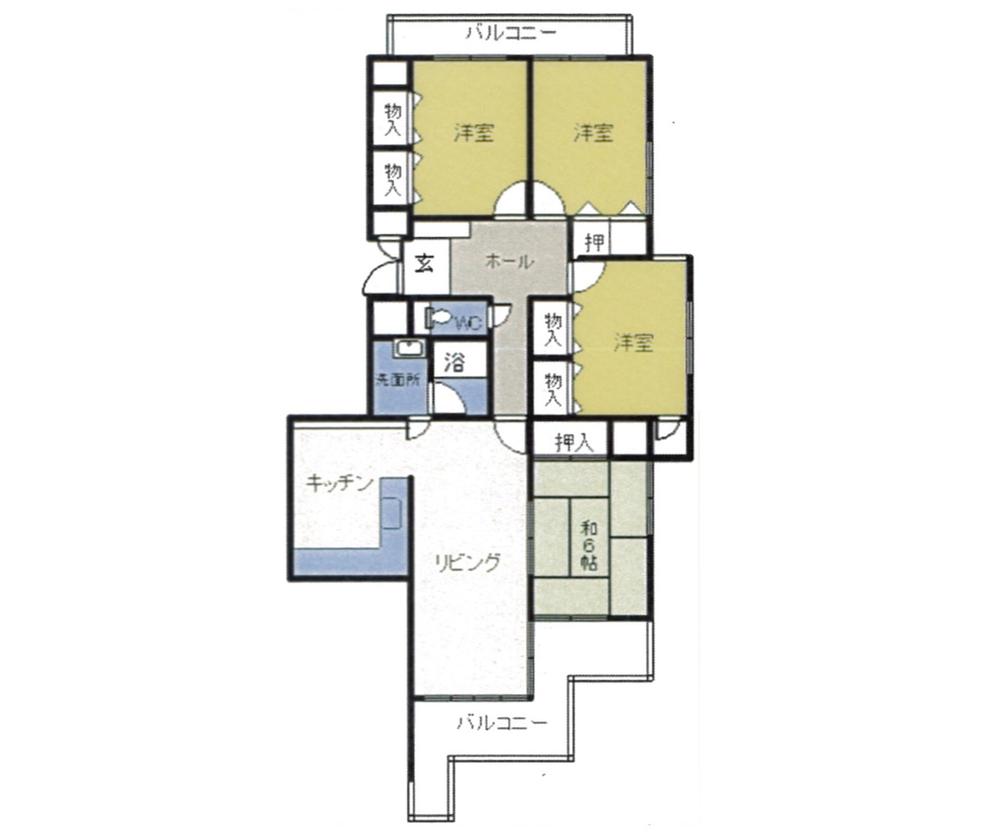 Floor plan. 4LDK, Price 9 million yen, Occupied area 79.35 sq m , Balcony area 16.47 sq m
