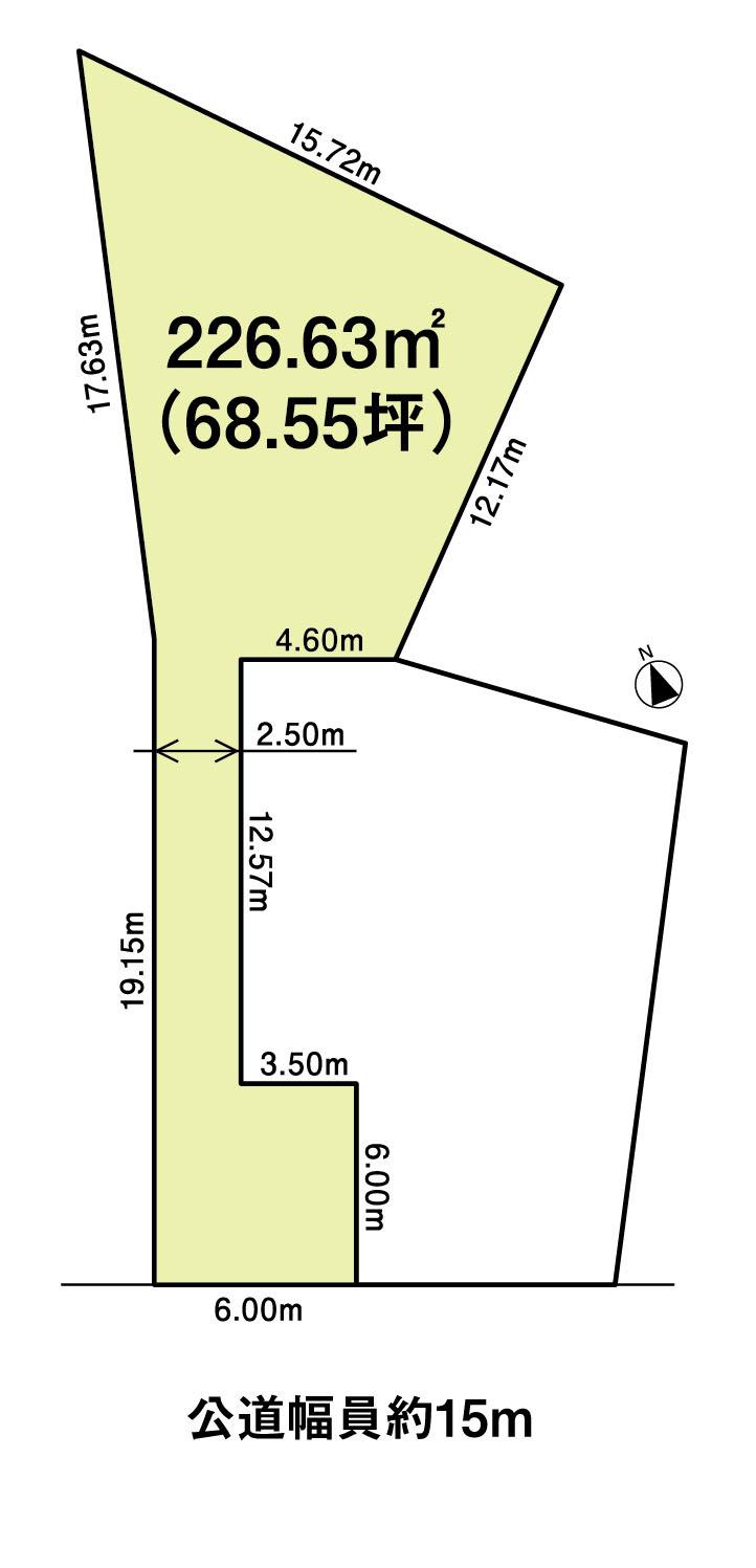 Compartment figure. Land price 13.3 million yen, Land area 226.63 sq m
