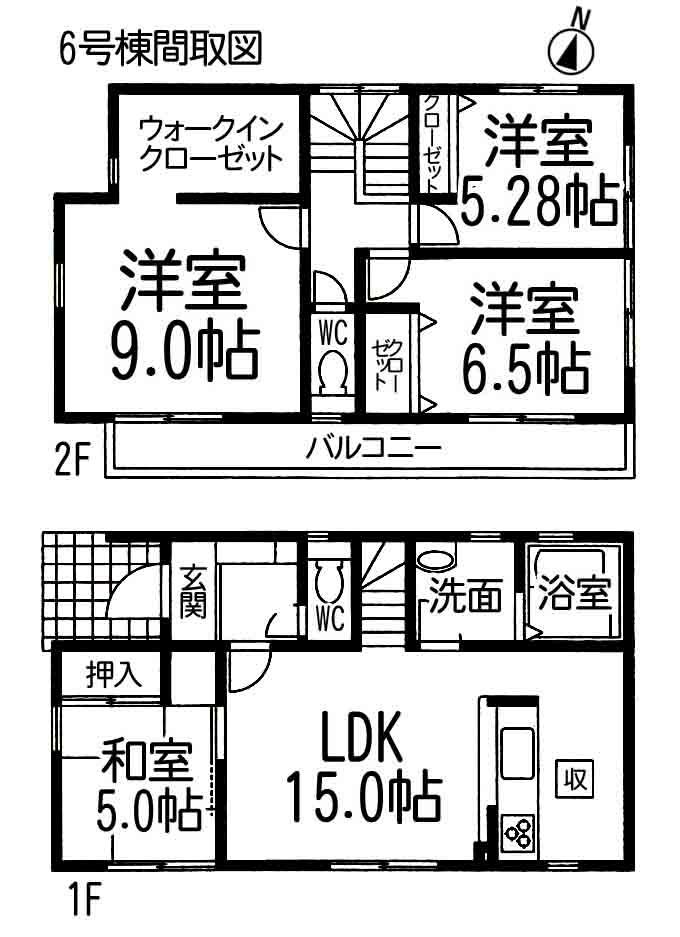 Floor plan. 21.5 million yen, 4LDK, Land area 148 sq m , Building area 99.38 sq m