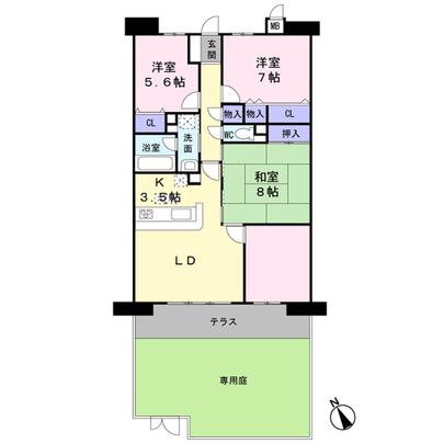 Floor plan. Aichi Prefecture Handa Asahimachi 2-chome