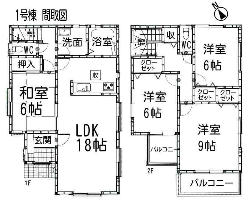 Floor plan. 32,800,000 yen, 4LDK, Land area 138.33 sq m , Building area 106 sq m