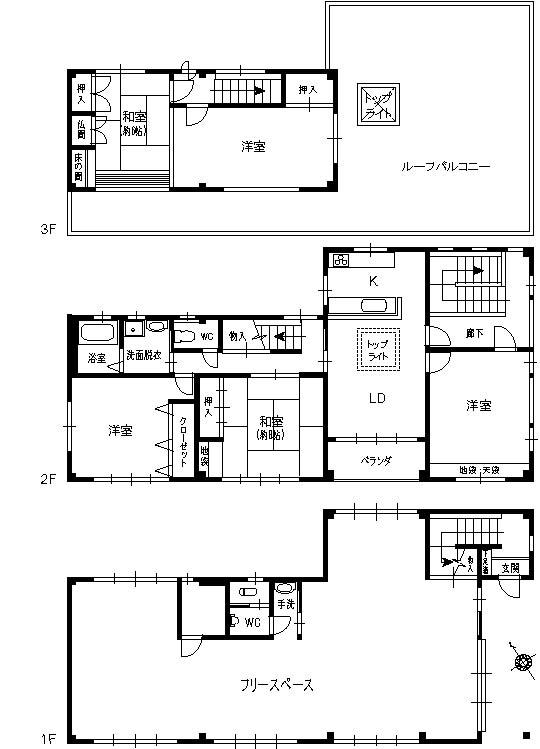 Floor plan. 29,800,000 yen, 5LDK, Land area 184.03 sq m , Building area 243.34 sq m