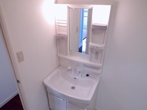 Wash basin, toilet. Bathroom vanity