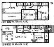 Floor plan. (5 Building), Price 17.8 million yen, 4LDK, Land area 136.51 sq m , Building area 98.55 sq m