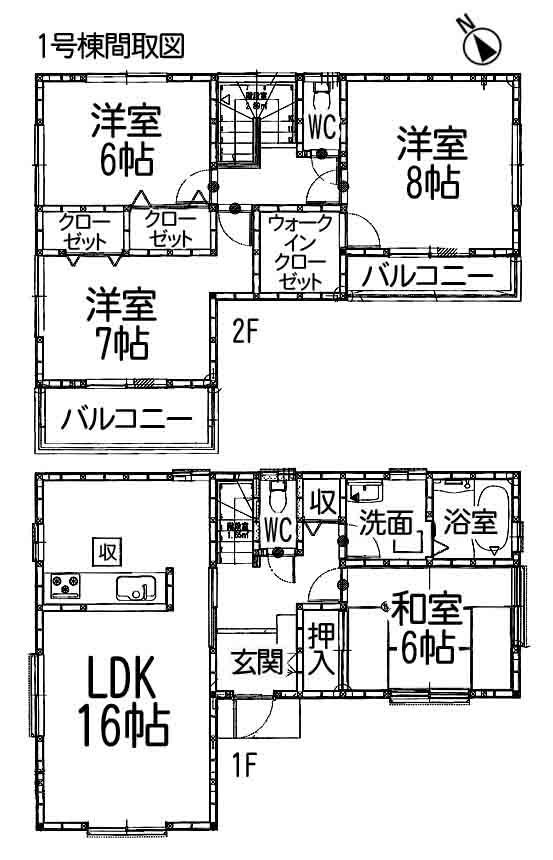 Floor plan. 33,800,000 yen, 4LDK, Land area 142.31 sq m , Building area 104.35 sq m