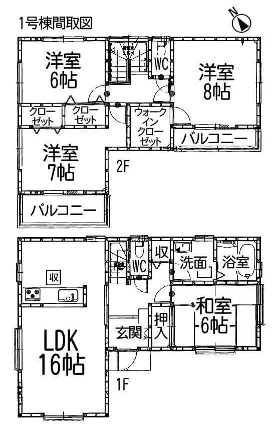 Floor plan. 33,800,000 yen, 4LDK, Land area 142.31 sq m , Building area 104.35 sq m