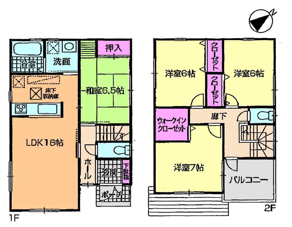 Floor plan. (1 Building), Price 31,800,000 yen, 4LDK, Land area 132.33 sq m , Building area 99.23 sq m