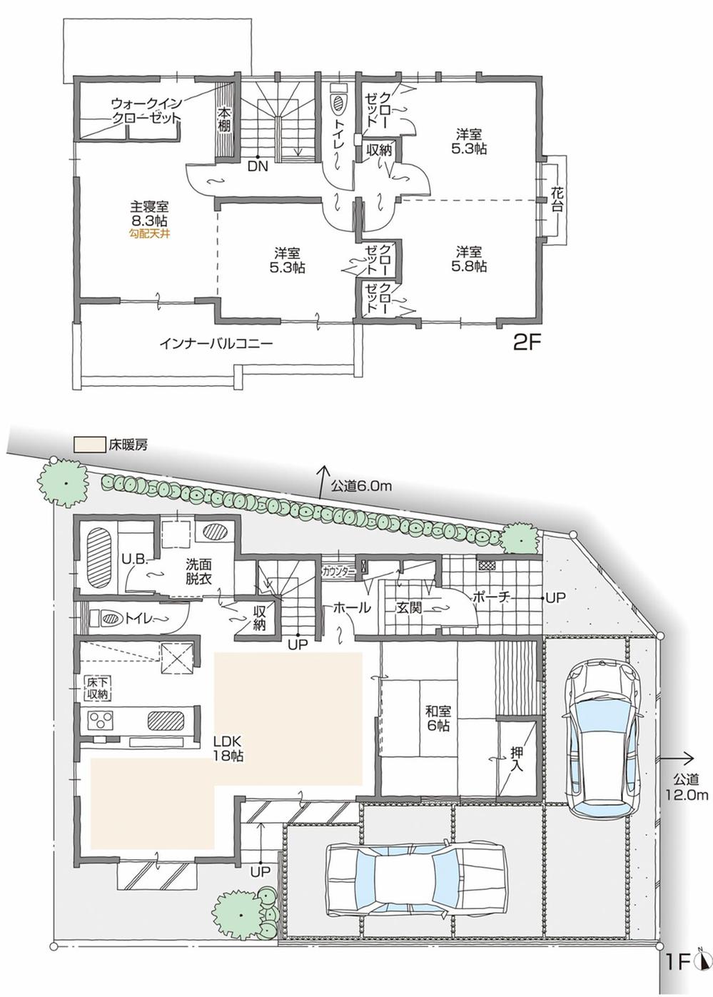 Floor plan. 32,800,000 yen, 5LDK, Land area 116.97 sq m , Building area 116.97 sq m B Building