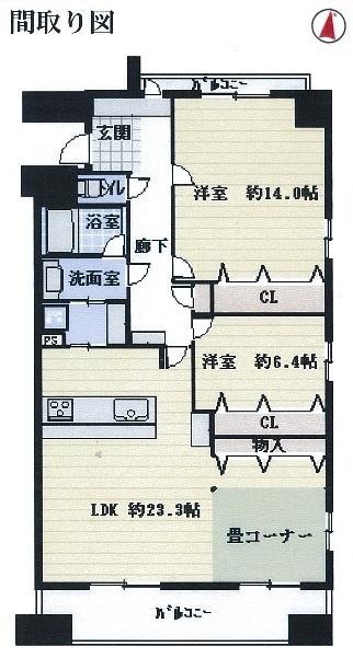 Floor plan. 1LDK + S (storeroom), Price 15.5 million yen, Footprint 104.33 sq m , Balcony area 16 sq m
