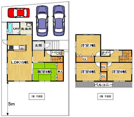 Floor plan. 28,040,000 yen, 4LDK, Land area 160.61 sq m , Building area 100.21 sq m reference example plan