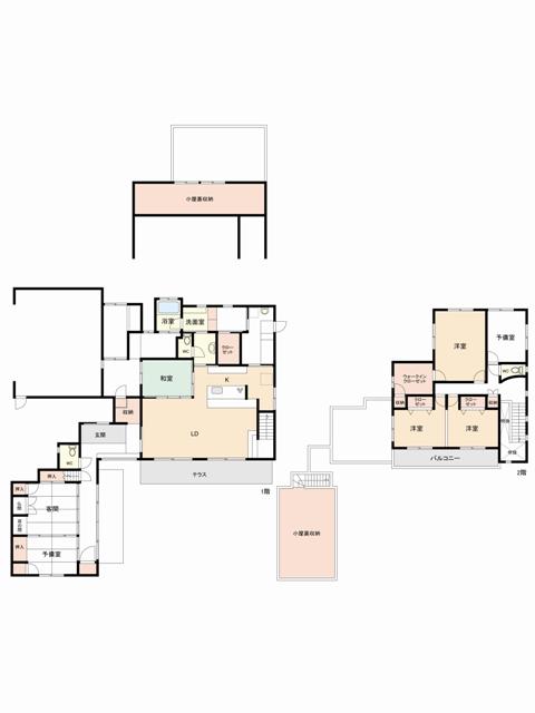 Floor plan. 85 million yen, 7LDK + S (storeroom), Land area 530 sq m , Building area 220.66 sq m