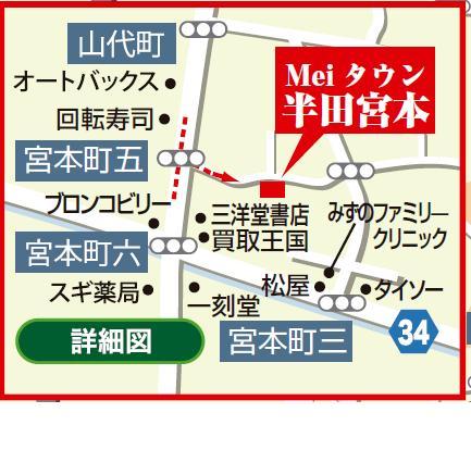 Local guide map.  [Mei Town Miyamoto solder] Local peripheral (enlarge) guide map