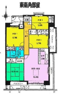 Floor plan. 4LDK, Price 15.5 million yen, Footprint 104.18 sq m