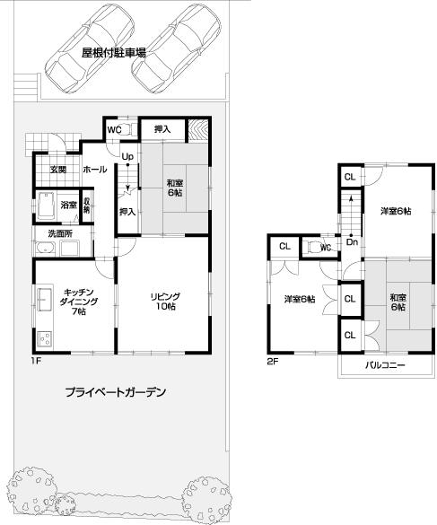 Floor plan. 15.8 million yen, 4LDK, Land area 161.06 sq m , House there is a building area of ​​97.71 sq m spacious garden.