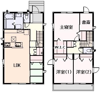 Floor plan. Price 39,800,000 yen, 4LDK+S, Land area 181.69 sq m , Building area 107.94 sq m