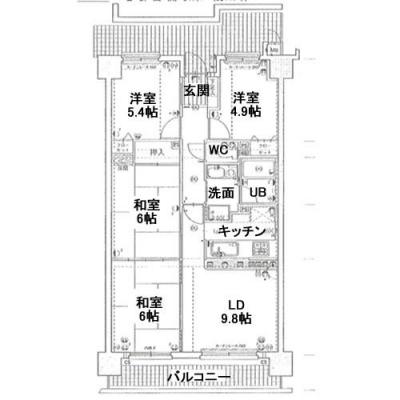 Floor plan. 4LDK, Price 10.8 million yen, Occupied area 74.19 sq m , Balcony area 9.82 sq m