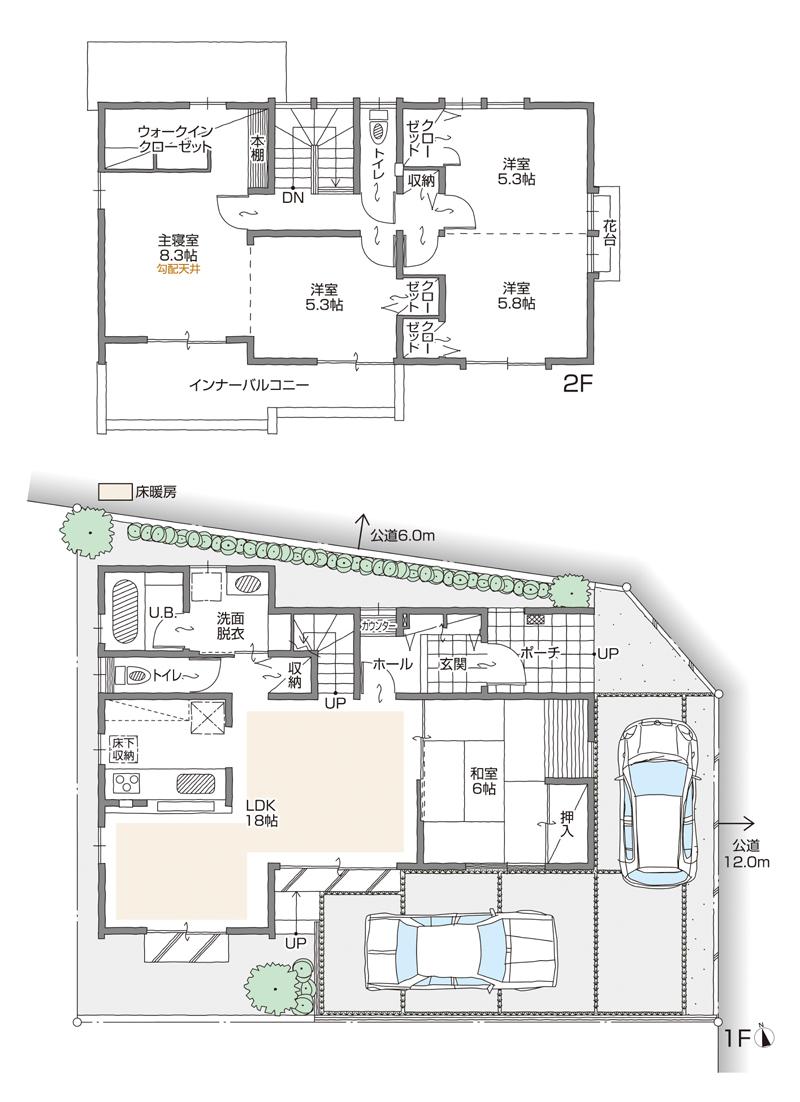 Floor plan. (B Building), Price 31 million yen, 5LDK+S, Land area 135.12 sq m , Building area 116.97 sq m