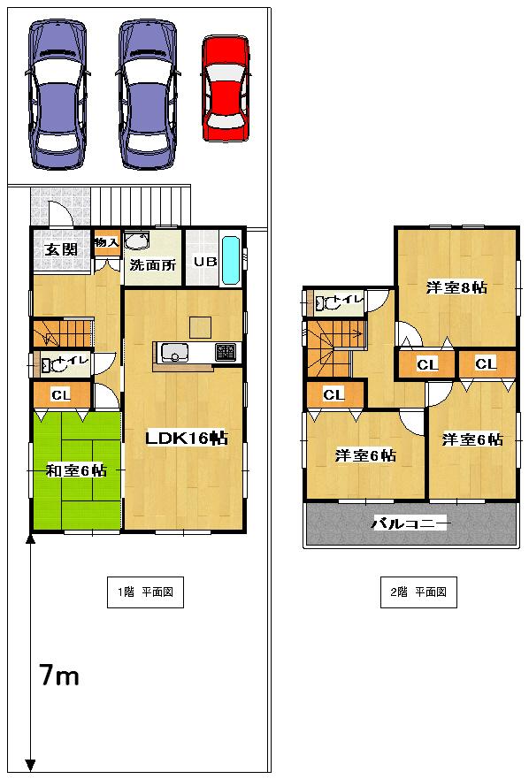 Floor plan. 34,650,000 yen, 4LDK, Land area 179.69 sq m , Building area 103.94 sq m