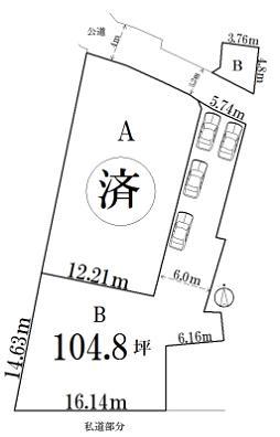 Compartment figure. Land price 14.9 million yen, Land area 346.57 sq m compartment view