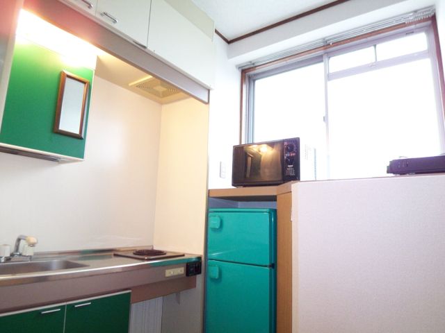 Kitchen. refrigerator, With microwave