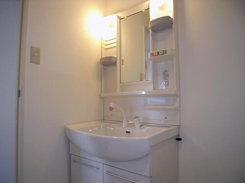 Wash basin, toilet. Bathroom vanity