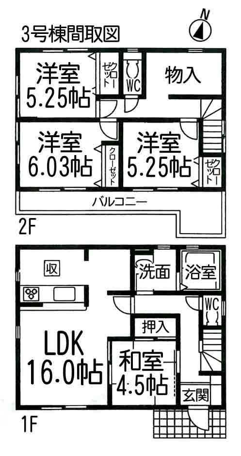 Floor plan. 22,800,000 yen, 4LDK, Land area 146.78 sq m , Building area 96.9 sq m