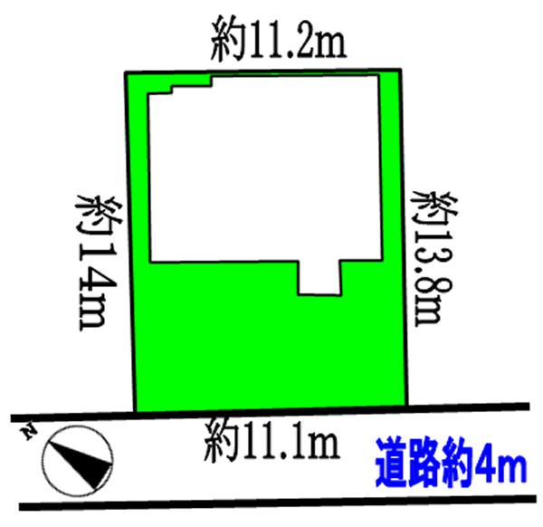 Compartment figure. 15 million yen, 7DK, Land area 165.3 sq m , Building area 109.3 sq m road width 4m, Contact road 11m