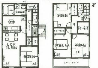 Floor plan. (Building 2), Price 17,900,000 yen, 4LDK, Land area 167.97 sq m , Building area 96.9 sq m