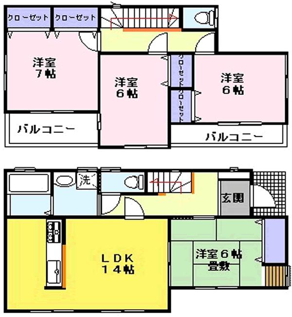 Floor plan. (4), Price 24.4 million yen, 4LDK, Land area 170.37 sq m , Building area 98.53 sq m
